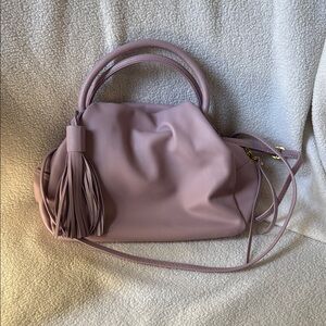 Elegant Lavender Satchel with Tassel